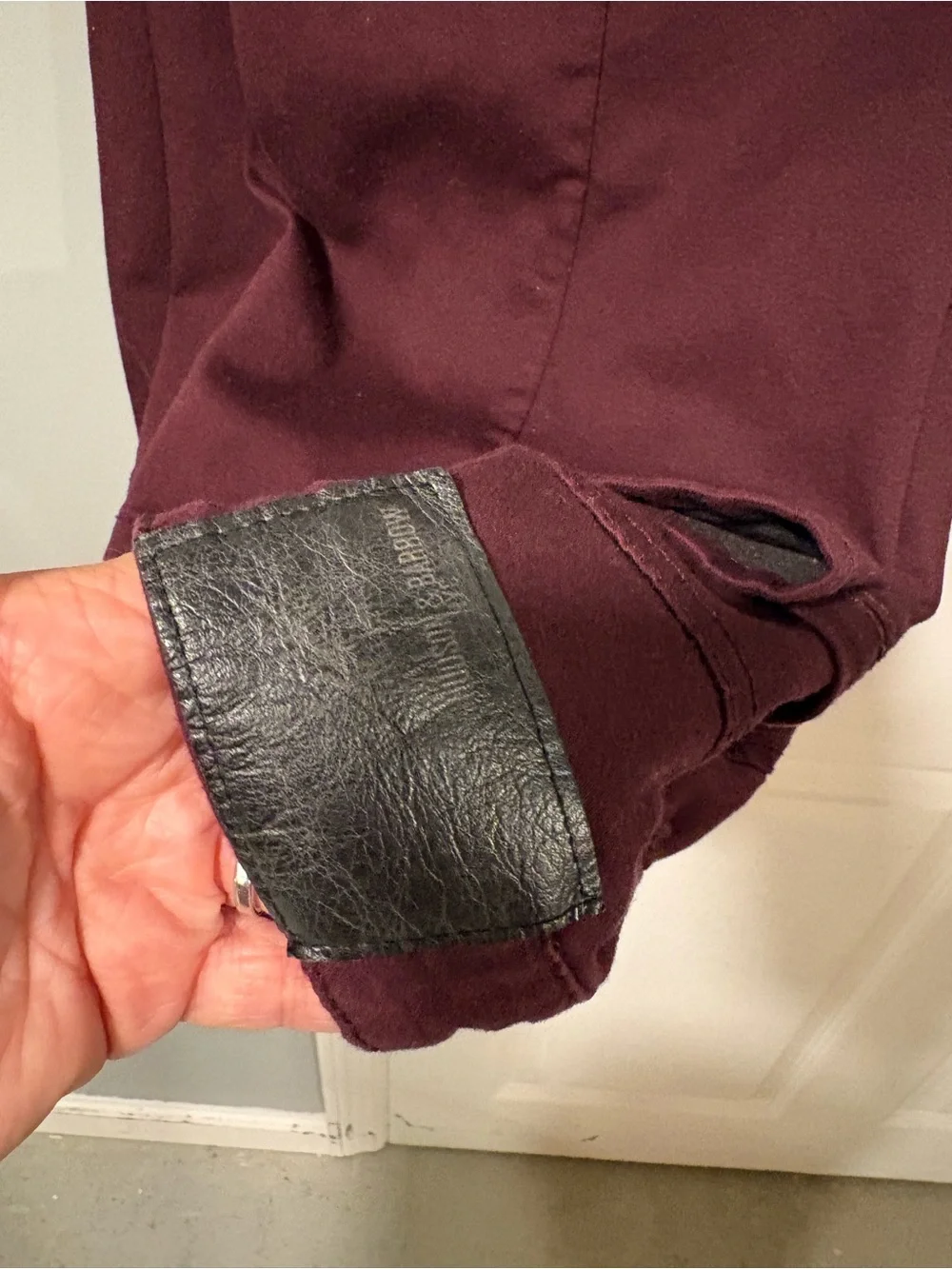 Men's Skinny soft Jeans in Deep Burgundy